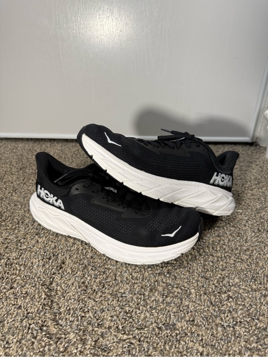 Hoka Shoes - Hoka Black and White Mesh Running Shoes